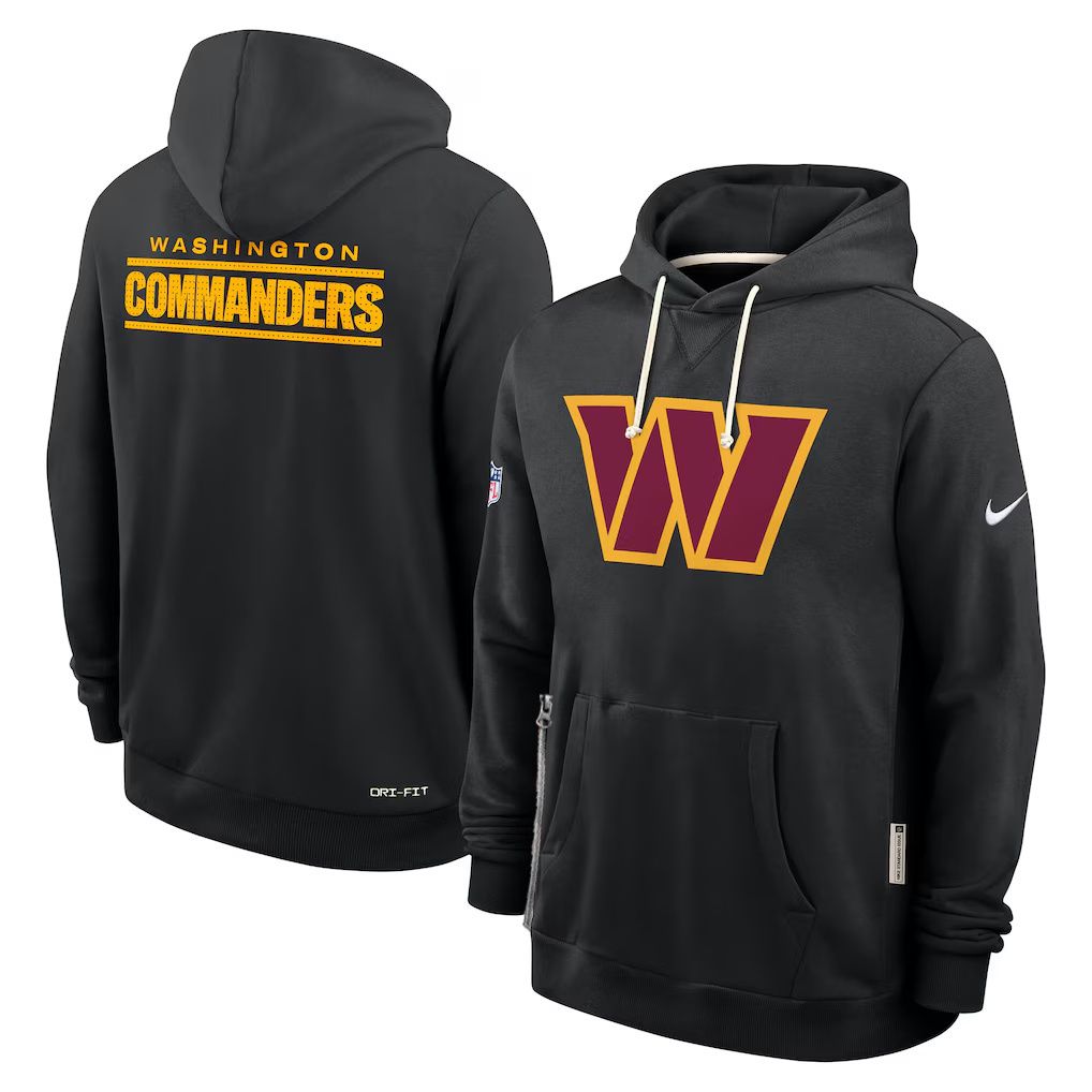 Men 2026 NFL Washington Commanders hoodie black 01->washington commanders->NFL Jersey